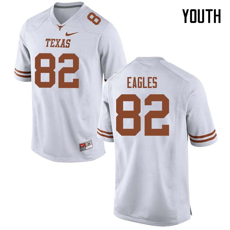 Youth #82 Brennan Eagles Texas Longhorns College Football Jerseys Sale-White